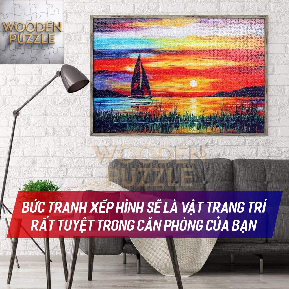 Bộ xếp hình bằng gỗ thủy thủ mặt trăng 300 - 500 mảnh ghép cho nhiều lứa tuổi, ghép hình WP56