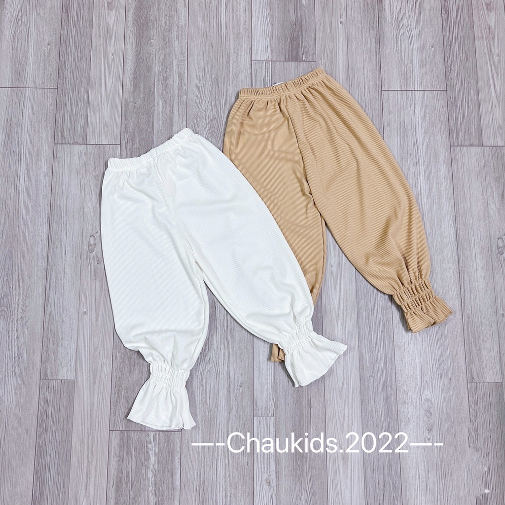 [SALE] Quần Bom Bé Gái Vải Thô Mềm Bo Gấu Cực Xinh, Quần Dài Cho Bé Mặc Đi Chơi, Đi Học CKTD04