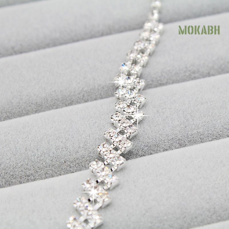 Bộ Vòng cổ + Bông Tai Đính Kim Cương Giả Lấp Lánh Sang Trọng Cho Nữ