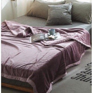 Chăn lông thỏ mùa đông mềm tuyết Muji Nhập Khẩu Hàn Quốc