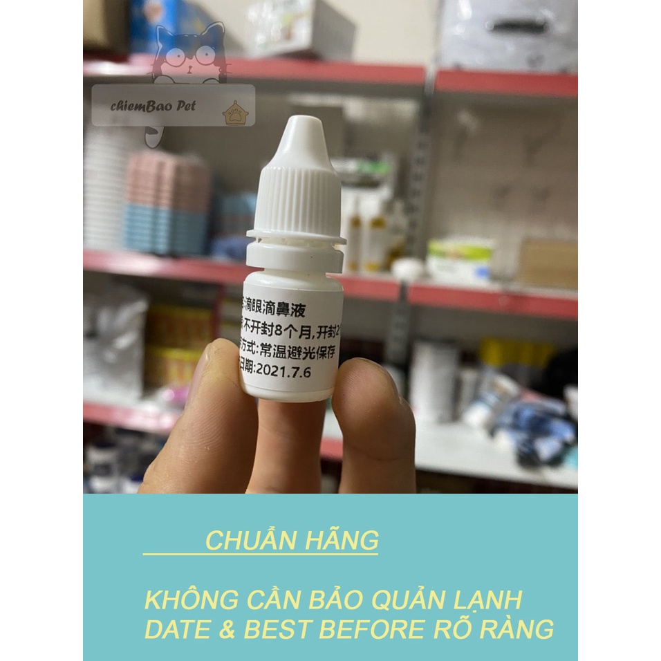 nhỏ mắt mũi trắng cho chó mèo chinna