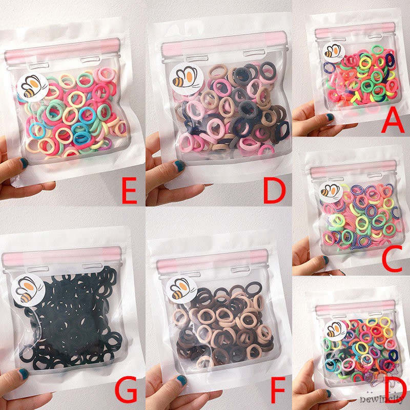 Dây Buộc Tóc Co Giãn Tốt Nhiều Màu Sắc Phong Cách Hàn Quốc Cho Bé Gái