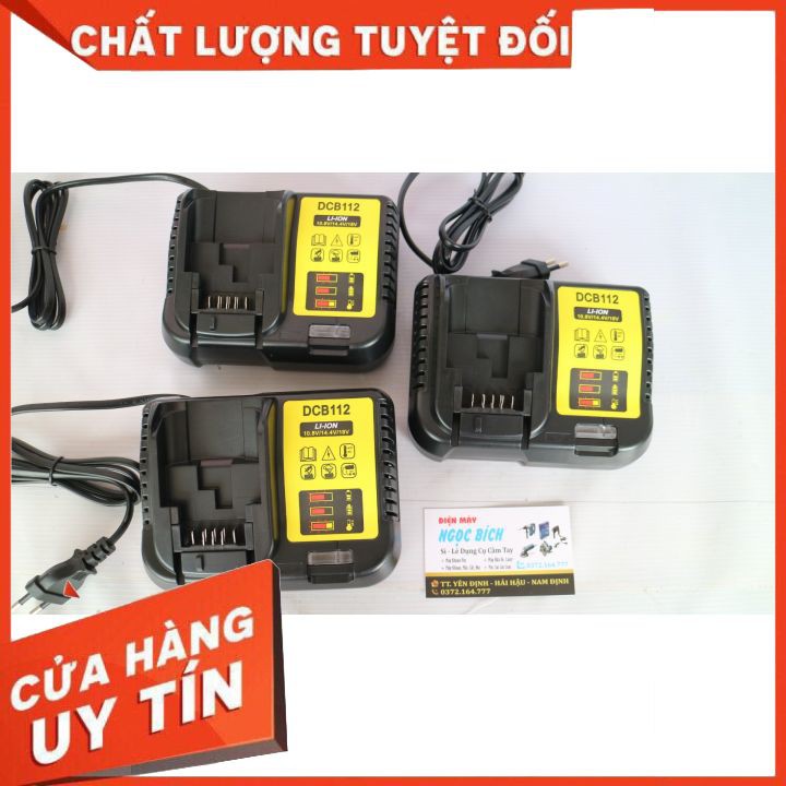 Bộ đế sạc lithium DCB112 dùng cho pin Dewalt 12V/10.8V/14.4V/18V/20V