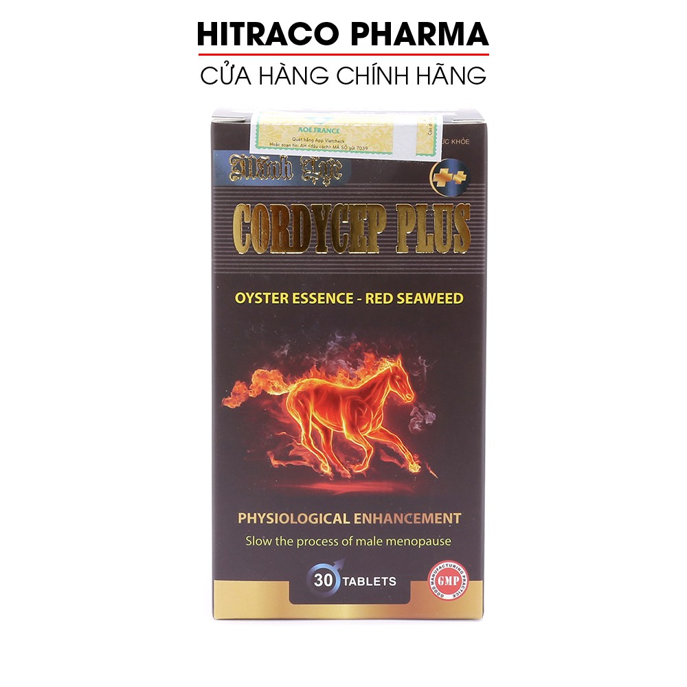 Tinh chất Hàu biển Tảo biển đỏ Cordycep Plus Đen tăng cường sinh lý nam, bổ thận tráng dương - Hộp 30 viên | BigBuy360 - bigbuy360.vn