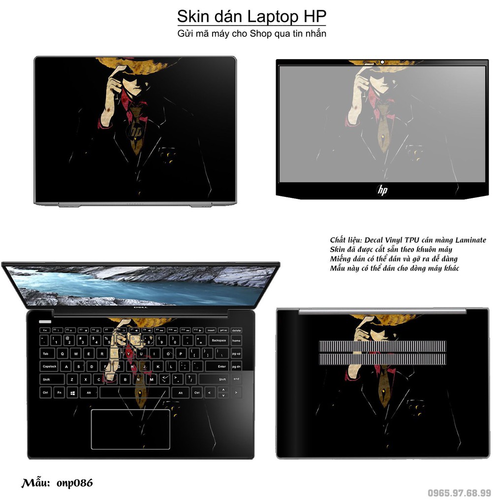 Skin dán Laptop HP in hình One Piece nhiều mẫu 7 (inbox mã máy cho Shop)