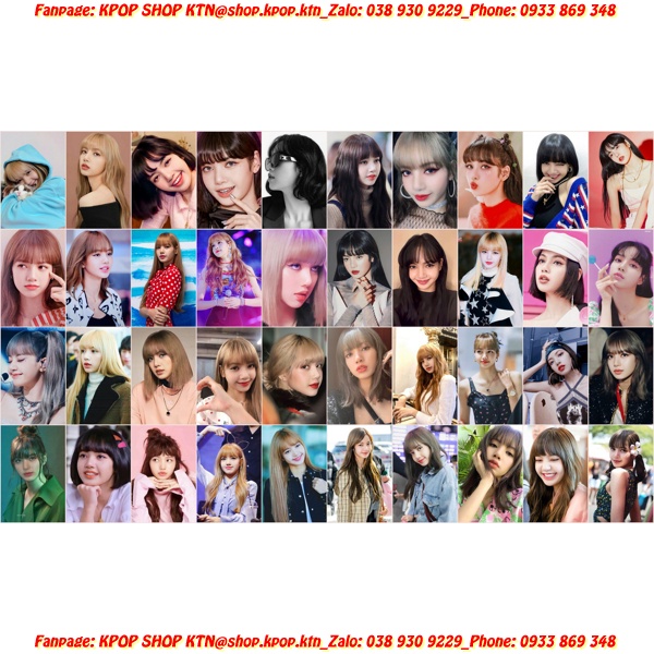 SÉT CARD BO GÓC LISA BLACK PINK