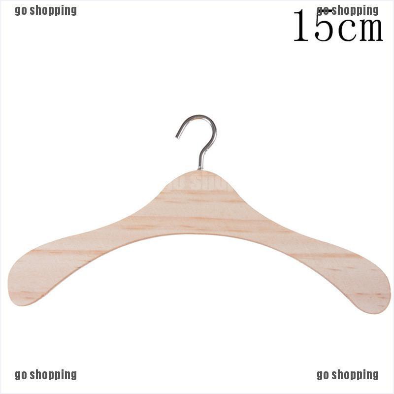 {go shopping}Handmade All Doll Clothes Hanger Wood Furniture Coat Hanger Model Toy Gifts