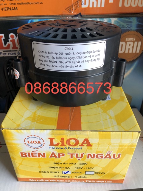 Biến áp đổi nguồn LiOA 400VA tự ngẫu từ 220V sang 100V 120V