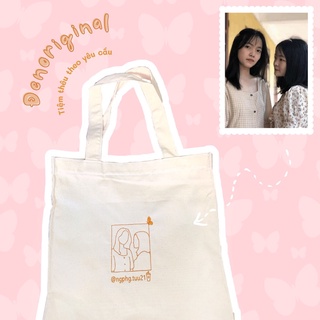 Túi tote thêu theo yêu cầu ĐEN original phong cách riêng