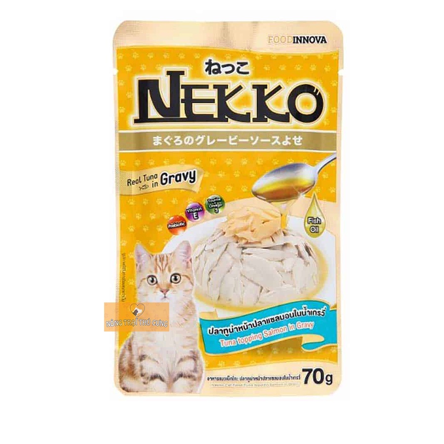 Pate NEKKO GRAVY Cho Mèo Mọi Lứa Tuổi - Đủ 8 vị - 70gr