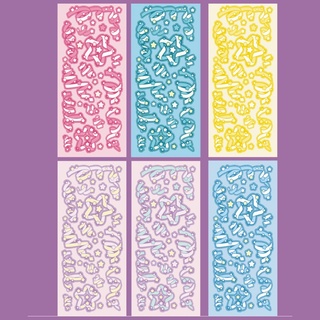 Miếng Dán Trang Trí Nhật Ký Hình Ngọn Lửa Màu Laser