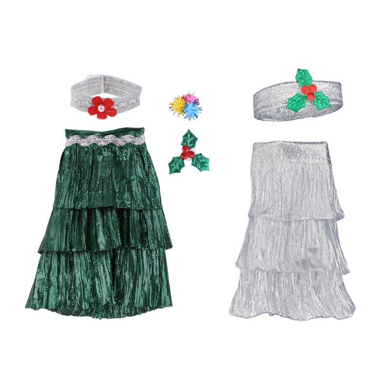 Đầm Thời Trang Giáng Sinh Thủ Công Xinh Xắn Cho Búp Bê