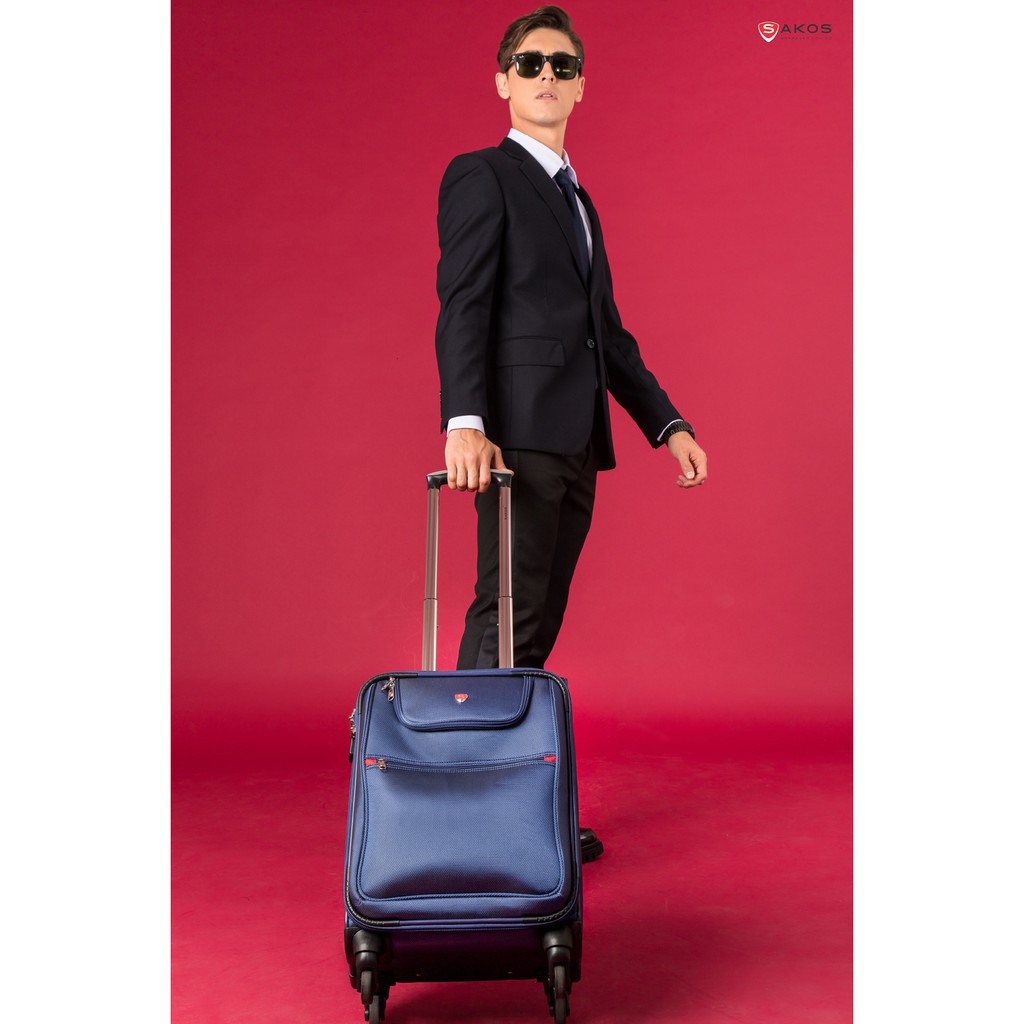 Vali Kéo Vải Du Lịch SAKOS CHAMPION 5 - Size S (22inch)/ Xách Tay (Cabin) - Khóa TSA - Chống Thấm, Trượt Nước
