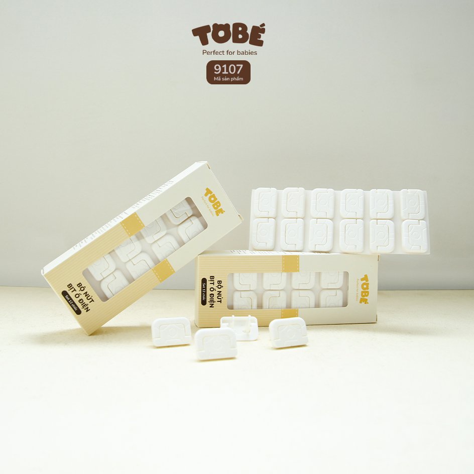 10 Bịt nút bịt ổ điện phù hợp mọi loại ổ cắm thông minh an toàn bảo vệ cho trẻ em tiện lợi nhựa ABS chính hãng tobe 9107