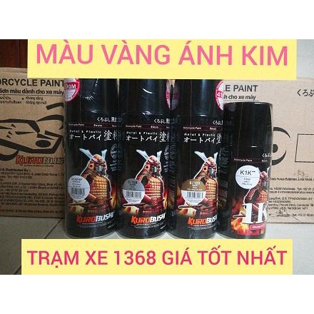 SƠN SAMURAI COMBO MÀU VÀNG ÁNH KIM GỒM 4 CHAI, hàng xịn giá tốt, hàng xịn giá tốt