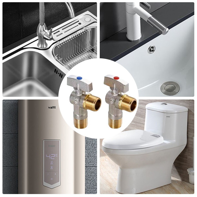 2 Van Tiết Lưu Nước Nóng / Lạnh 1 / 2 &quot;Dễ Lắp Đặt