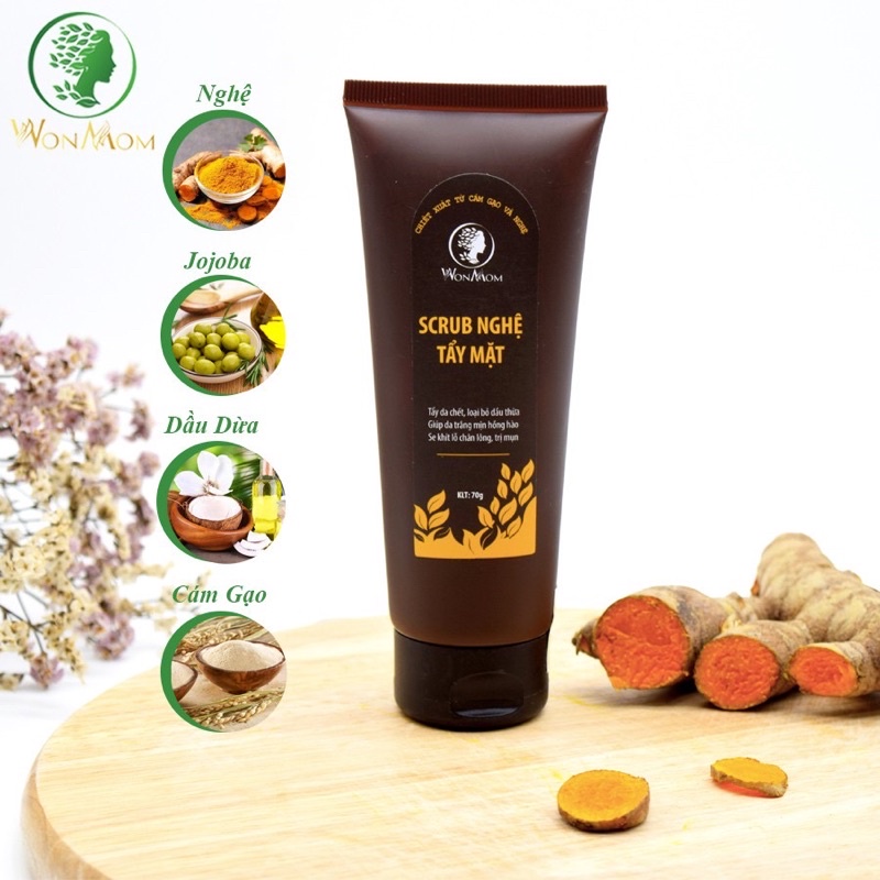 Scrub nghệ tẩy mặt Wonmom 70g