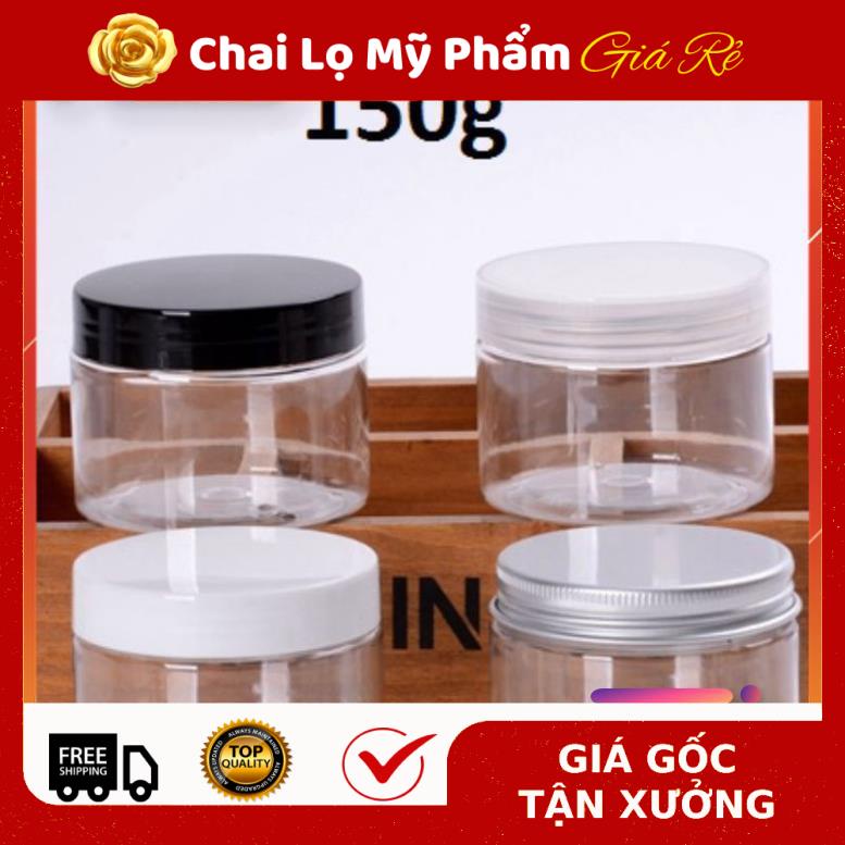 Hủ Đựng Kem ❤ RẺ VÔ ĐỊCH ❤ Hũ nhựa Pet 150g đựng mỹ phẩm , thực phẩm, đồ khô, ngũ cốc