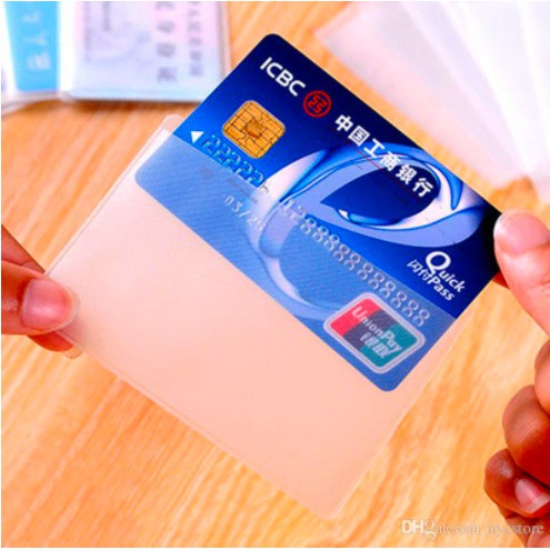 Vỏ bọc thẻ căn cước túi đựng trong suốt bằng lái xe học sinh ngân hàng ATM card visit bảo quản giấy tờ cá nhân Dimino