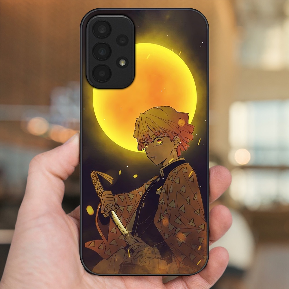 Ốp lưng Samsung A23 viền đen in hình Zenitsu Kimetsu no Yaiba