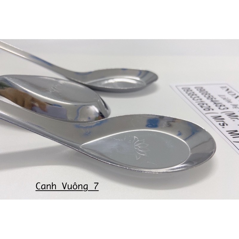 Bộ 5 Muỗng Canh Vuông | Hàng INOX 304 không gỉ