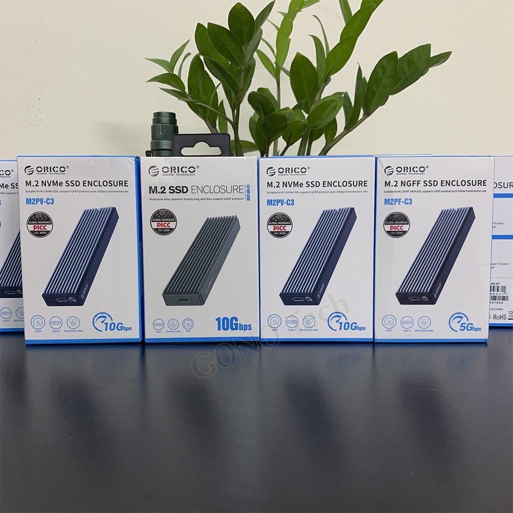 Box SSD M2 NVMe / SATA ORICO Type C |Chuyển M.2 to USB làm ổ cứng di động | M2PF M2PV M2PJ M2PJM-C3 FV35C3-G2 M2PVC3-G20