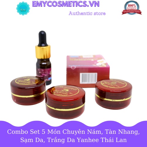 Combo Set 5 Món Chuyên Nám, Tàn Nhang, Sạm Da, Trắng Da Thái Lan