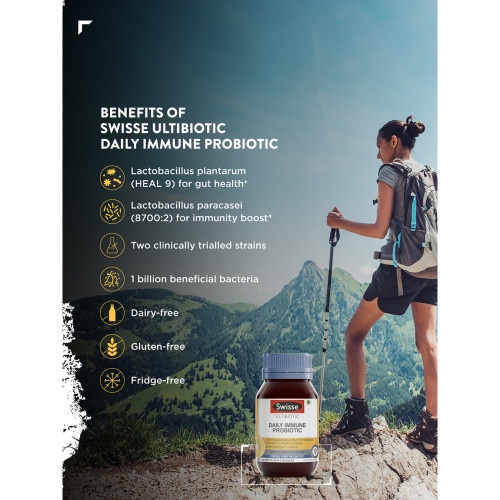 Men TIÊU HÓA lợi khuẩn hỗ trợ tiêu hóa KHỎE đường ruột giảm đầy hơi khó chịu táo bón tiêu chảy Swisse Probiotics Daily