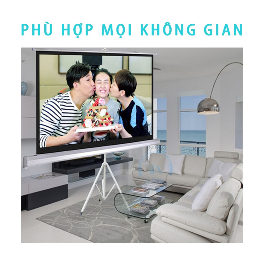 [Loại xịn bảo hành 12 tháng ] MÀN CHIẾU CHÂN ĐỨNG 100INCH - Tương phản cao - Màn dẻo dai, chắc chắn