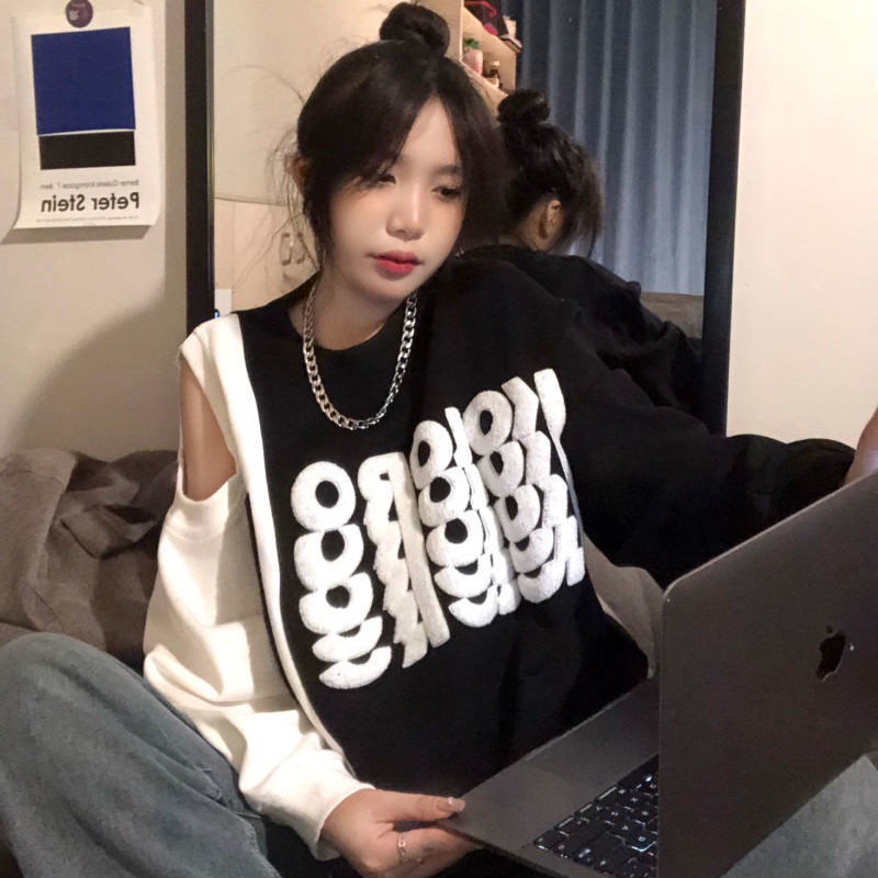 Jiashucheng Áo Sweatshirt Dáng Rộng Thoải Mái Phong Cách Hàn Quốc Ngọt Ngào Dễ Phối Đồ Mùa Xuân Cho Nữ