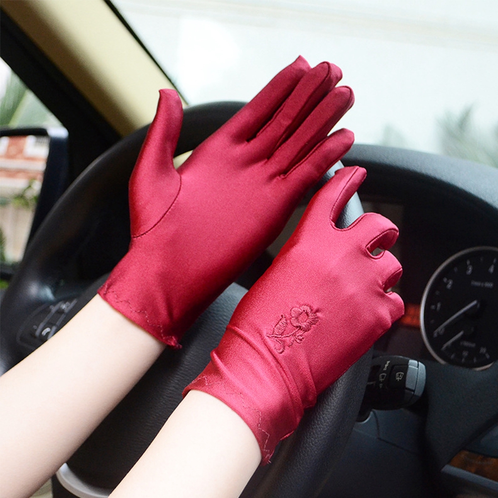 Găng Tay Chống Tia Uv Thêu Hoa Thời Trang Cho Nữ