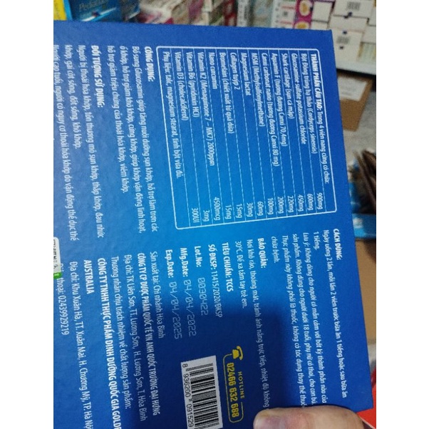 Đông trùng hạ thảo Sụn Cá Mập Canxi nano Mk7 Giúp xương chắc khớp khỏe, ngăn ngừa thoái hóa khớp, tái tạo mô sụn