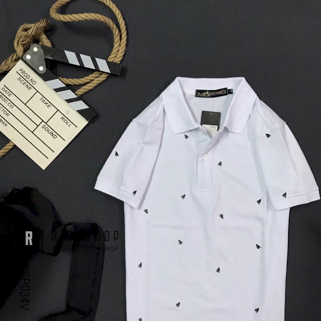 Áo thun nam có cổ họa tiết lá bay cực đẹp RSP034 - áo phông nam đẹp Riooshop | BigBuy360 - bigbuy360.vn