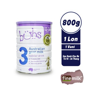 [ Chính Hãng  ] Sữa Dê Bubs Siêu Sạch 800gm 1 2 3