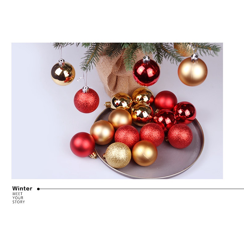Set 24 Trái Châu Nhựa 3Cm Nhiều Màu Sắc Trang Trí Cây Thông Noel