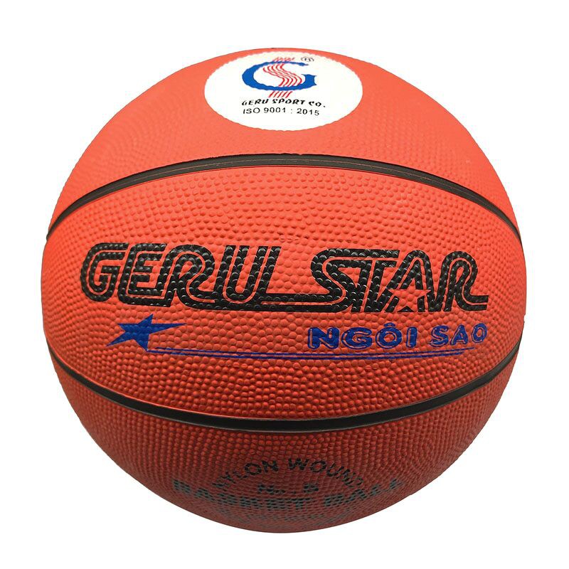 Banh bóng rổ cao su Gerustar (Cam) - Size 1