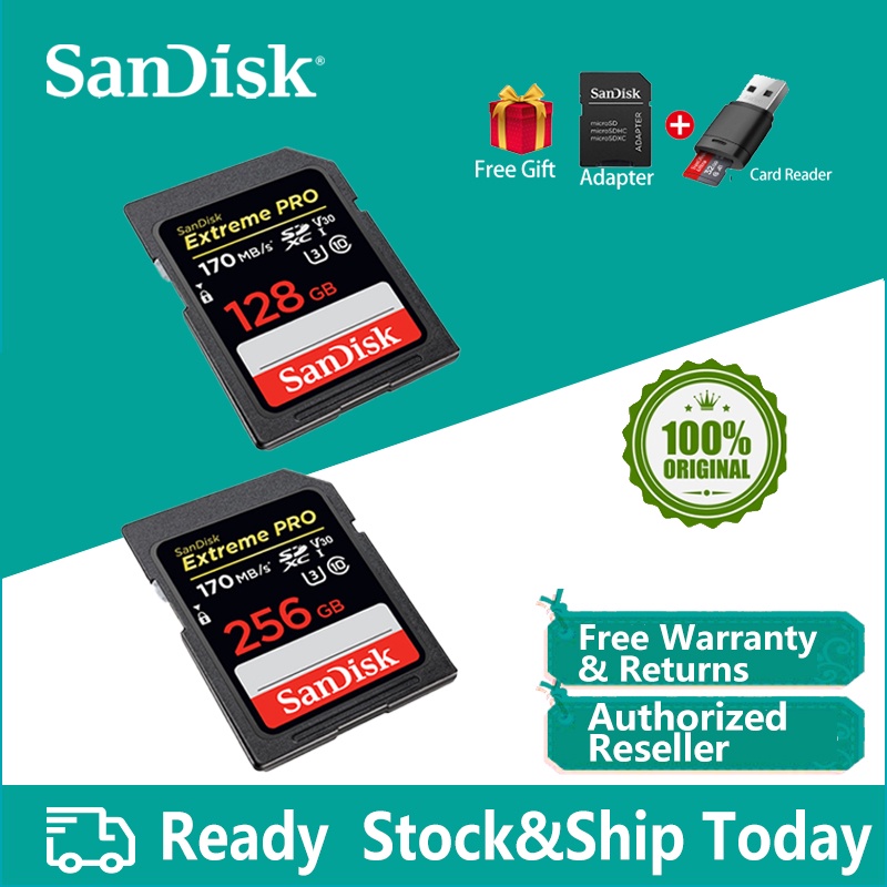 Thẻ Nhớ Sandisk Extreme Pro / Ultra 32 64 128 GB U3 / U1 32GB 128GB 64GB 256GB 16GB Sdhc Sdxc