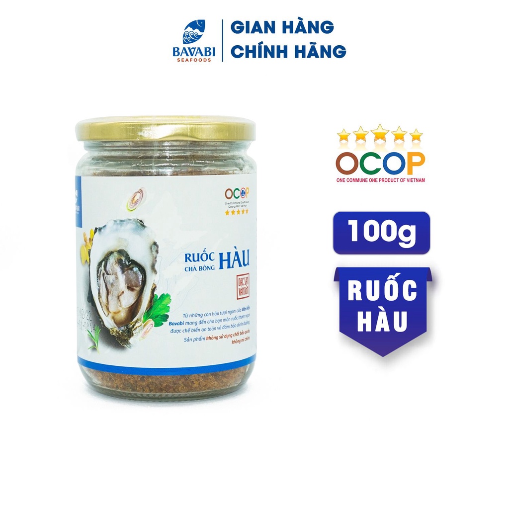 Hộp 100gr Ruốc Hàu BAVABI, Đặc Sản Vân Đồn Quảng Ninh Không Chất Bảo Quản, Thơm Ngon Giàu Dinh Dưỡng