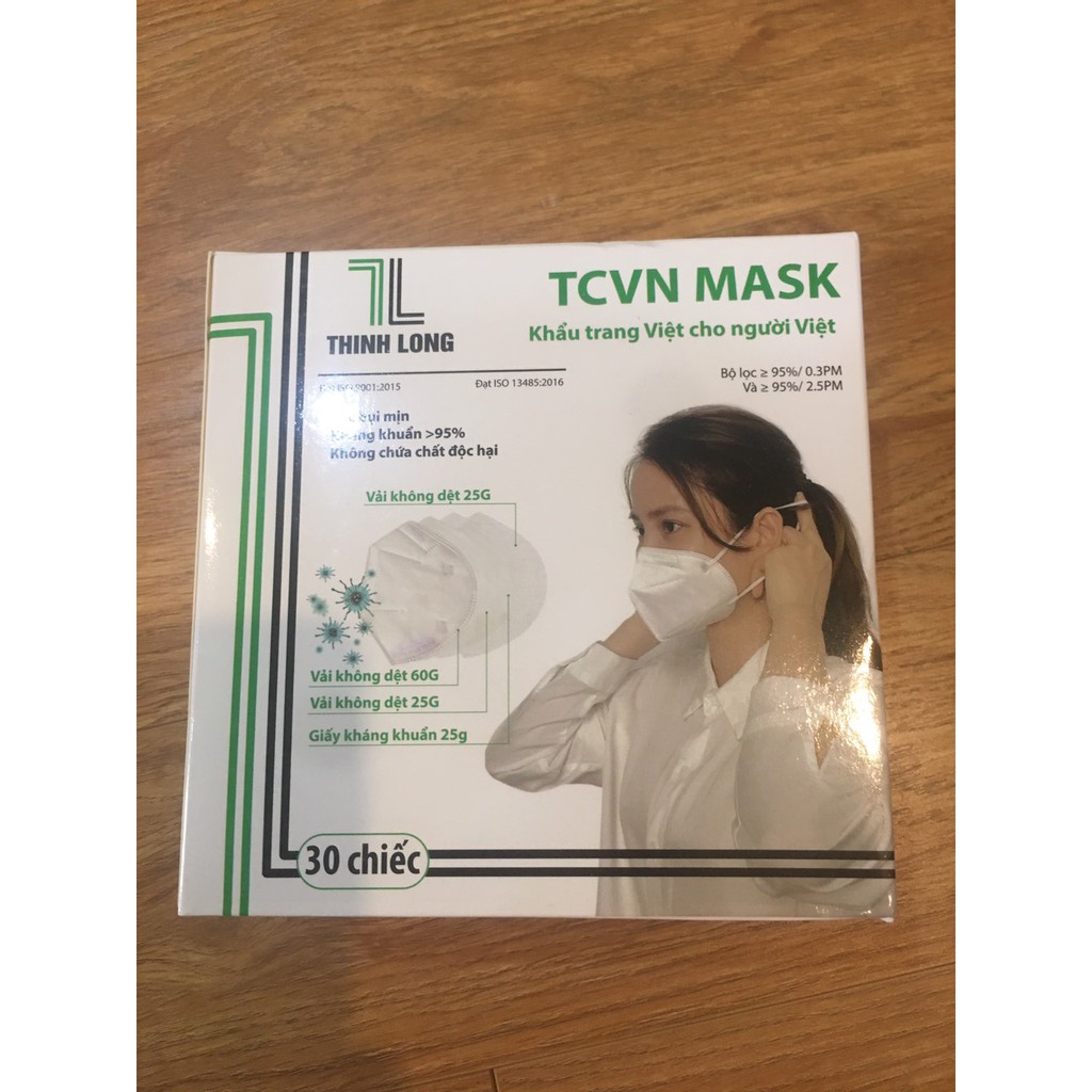 Khẩu trang N95 4 lớp cao cấp Thịnh Long TCVN Mask đạt chuẩn ngăn ngừa vi khuẩn và 95% bụi mịn 0.3PM 2.5PM