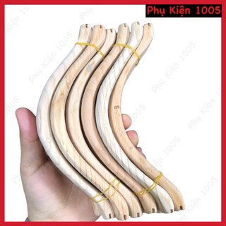 Cầu góc gỗ trắng - phụ kiện lồng chim