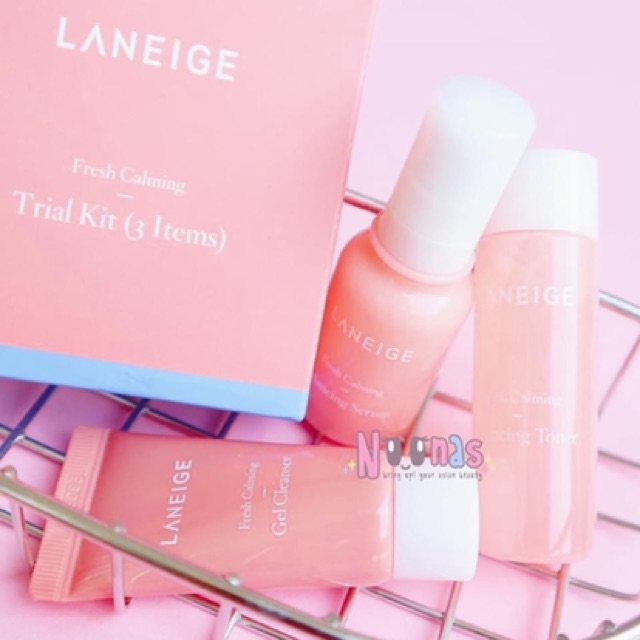 Bộ kit dưỡng da cân bằng làm dịu mát da Laneige Fresh Calming Trial