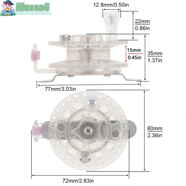 Máy Câu Cá Trong Suốt Siêu Nhẹ 3M#Cuộn Dây Câu Cá 50m Chất Lượng Cao Tiện Lợi Dễ Sử Dụng