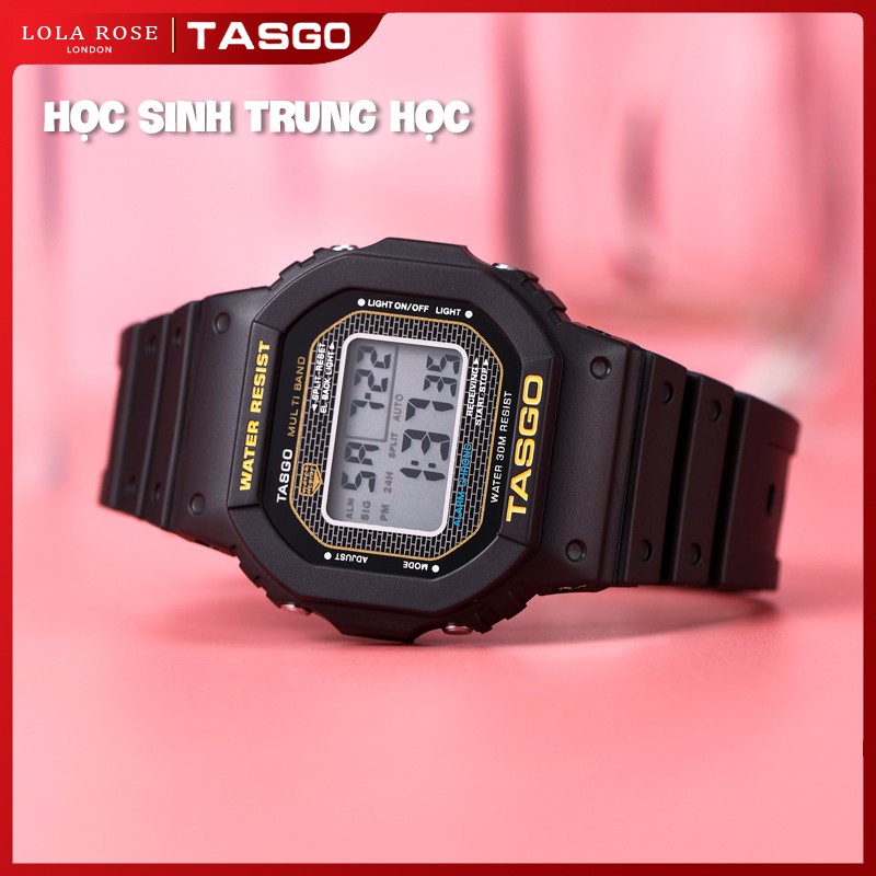 Đồng hồ nữ TASGO, đồng hồ điện tử thể thao xem ngày giờ nhiều màu dễ thương, chống nước tốt, bảo hành 1 năm T110