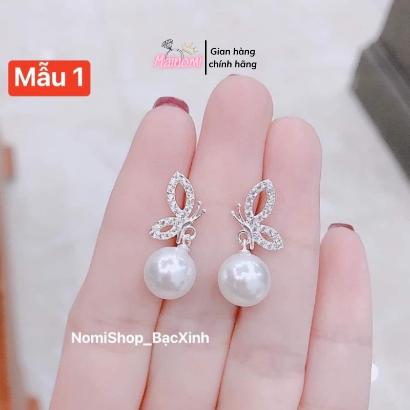 Bông tai trai bạc ta cho nữ, 8 mẫu xinh xắn đồng giá Bạc chuẩn xịn Mainomi Shop Bạc Xinh