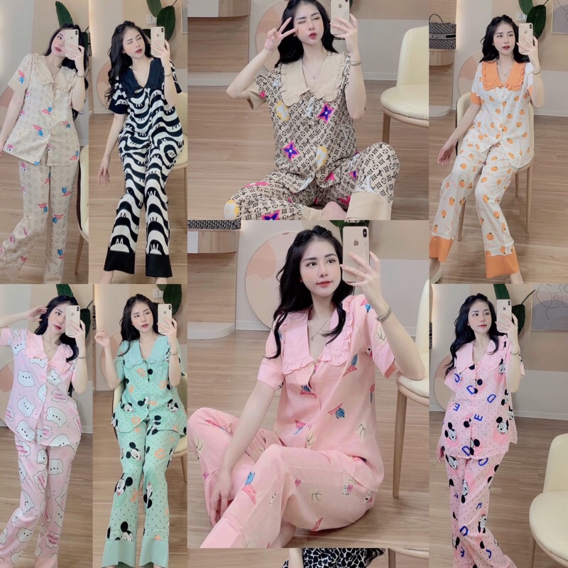 Đồ bộ pijama lụa mềm mịn  Ảnh thật