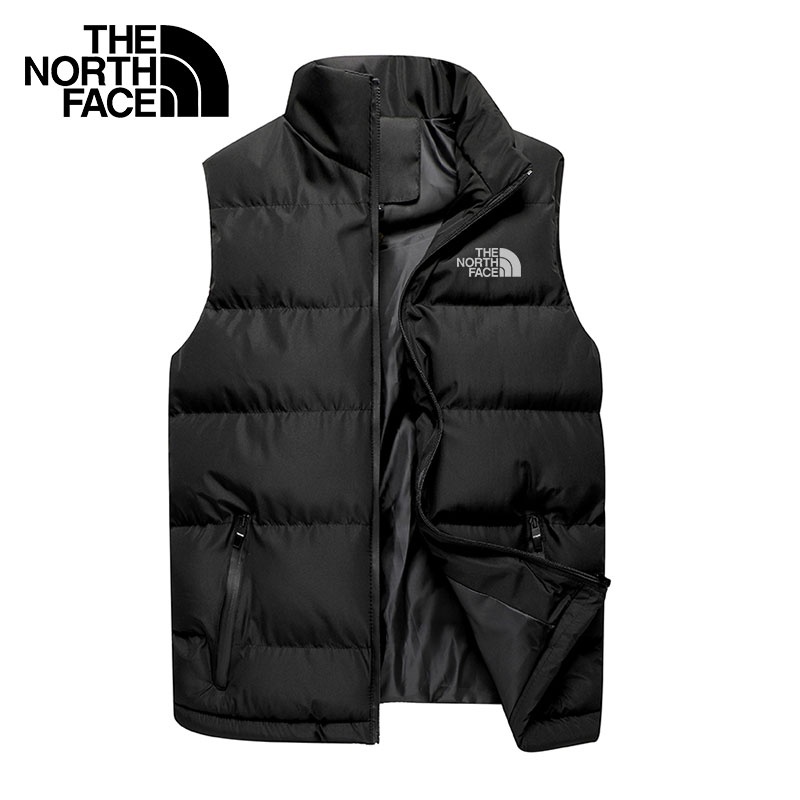 Áo Khoác Phao The North Face Không Tay Cổ Đứng Dáng Rộng Giữ Ấm Chống Gió Màu Trơn Thời Trang Cho Nam