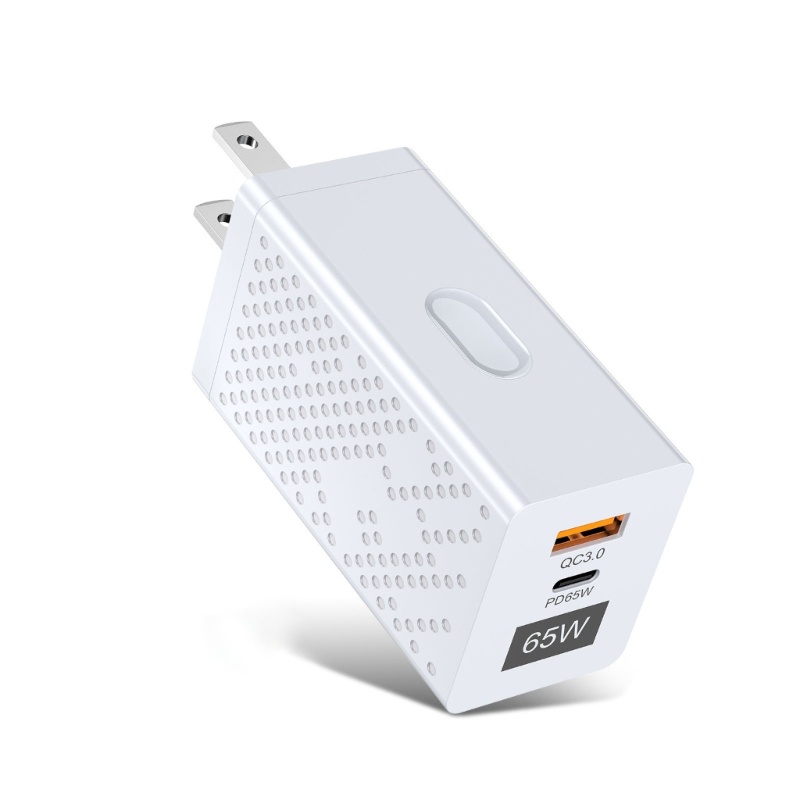 Củ Sạc Nhanh 65W GaN 3 0 Type C PD USB Cho QC 3 0 Laptop