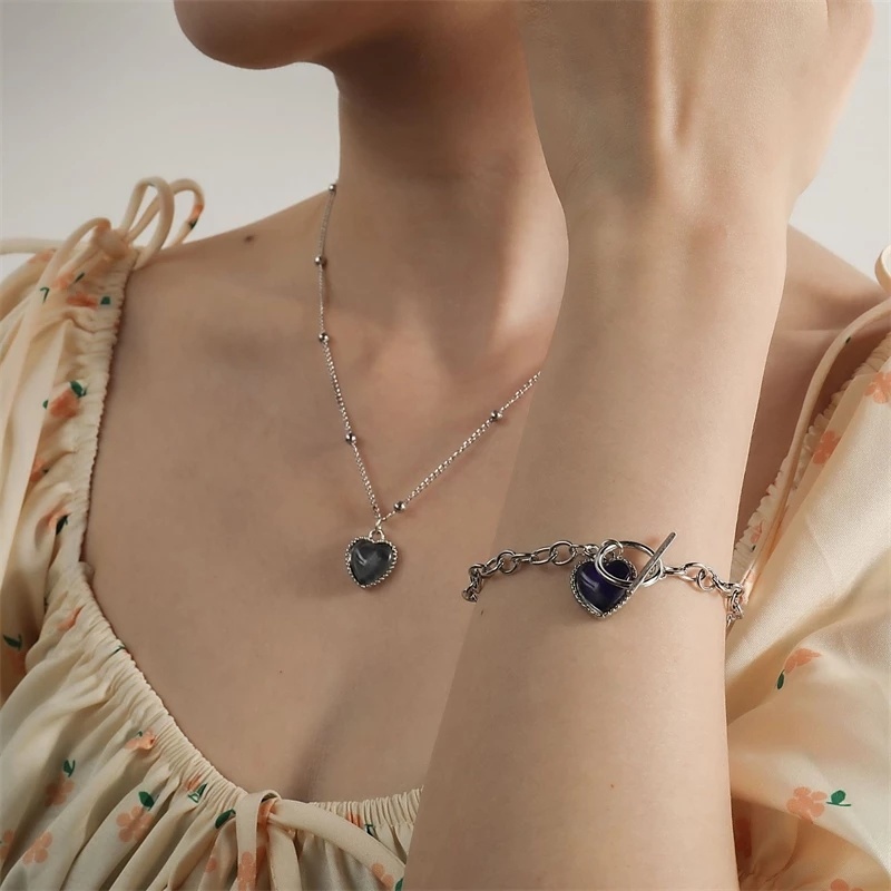 Vòng Đeo Tay Mặt Trái Tim Màu Sắc Thay Đổi Theo Nhiệt Độ Sáng Tạo Dành Cho Nữ