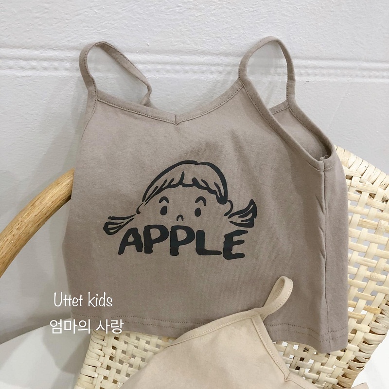 [Ảnh thật] ÁO HAI DÂY HÌNH APPLE DÀNH CHO BÉ GÁI TỪ 1 ĐẾN 5 TUỔI