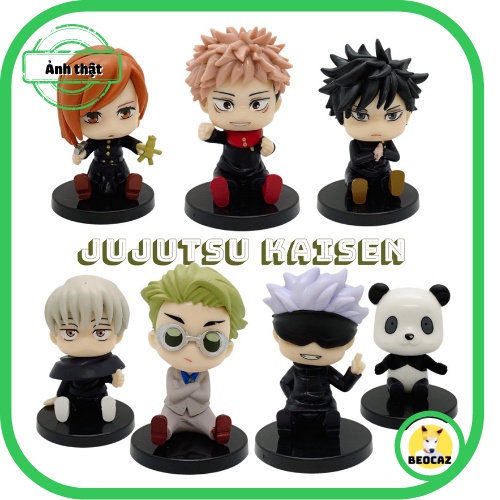 [Tách lẻ][Tặng Hộp Bảo Vệ] Mô hình ngồi anime chibi Jujutsu Kaisen Satoru Itadori Panda Kento Megumi Nobara Inumaki